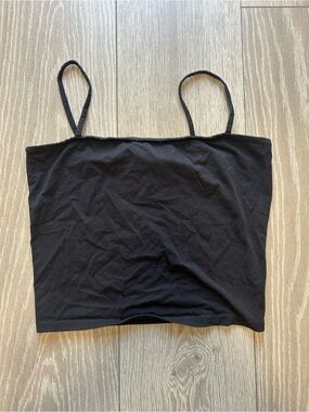 H&M Black Spaghetti Strap Cropped Camisole
